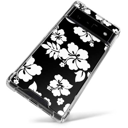 Black and White Google Pixel 6 Clear Case